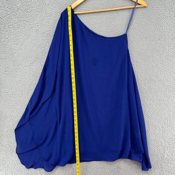 BCBGMaxAzria Alana Side Drape Dress Orient Blue Sleeveless Pullover Size XS - Picture 9 of 12